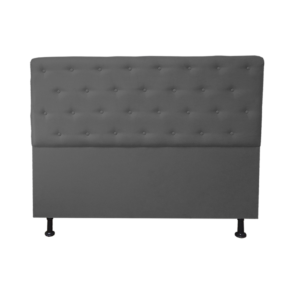 Cabeceira Casal Juliana 140cm Para Cama Box Suede Cinza - DS Estofados