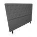 Cabeceira Casal Juliana 140cm Para Cama Box Suede Cinza - DS Estofados