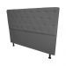 Cabeceira Casal Juliana 140cm Para Cama Box Suede Cinza - DS Estofados