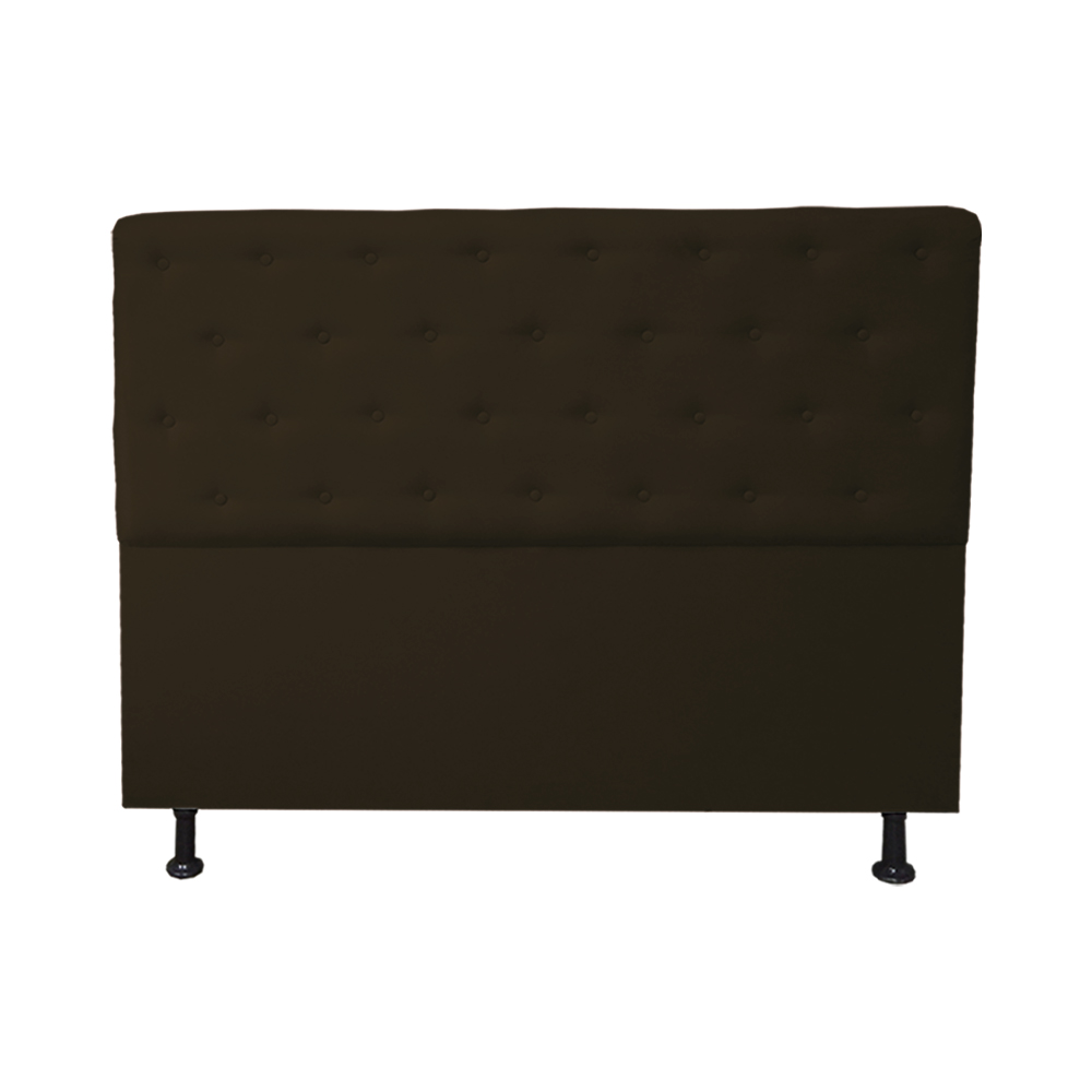 Cabeceira Casal Juliana 140cm Para Cama Box Suede Marrom - DS Estofados
