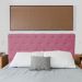 Cabeceira Casal Juliana 140cm Para Cama Box Suede Rosa - DS Estofados