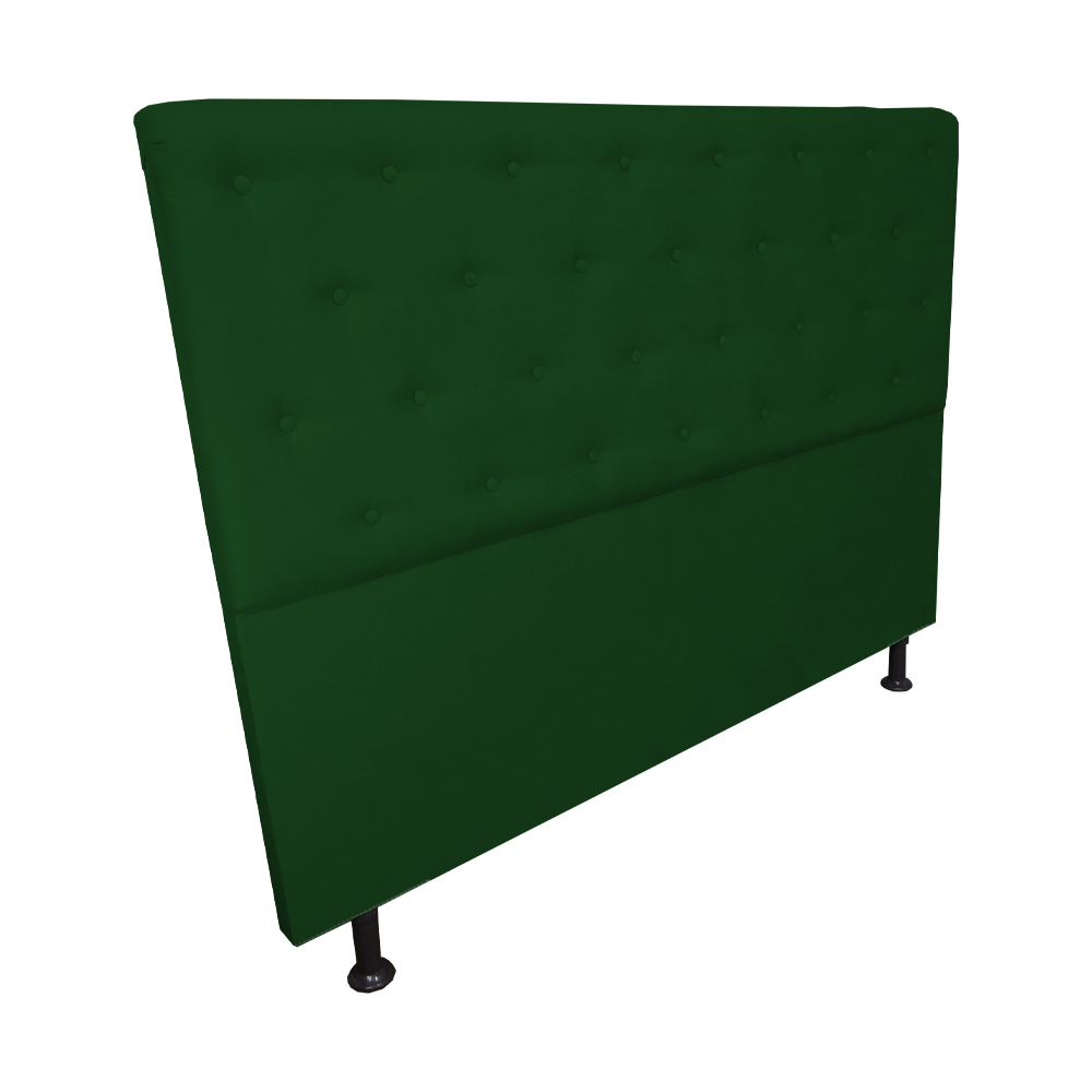 Cabeceira Casal Juliana 140cm Para Cama Box Suede Verde - DS Estofados