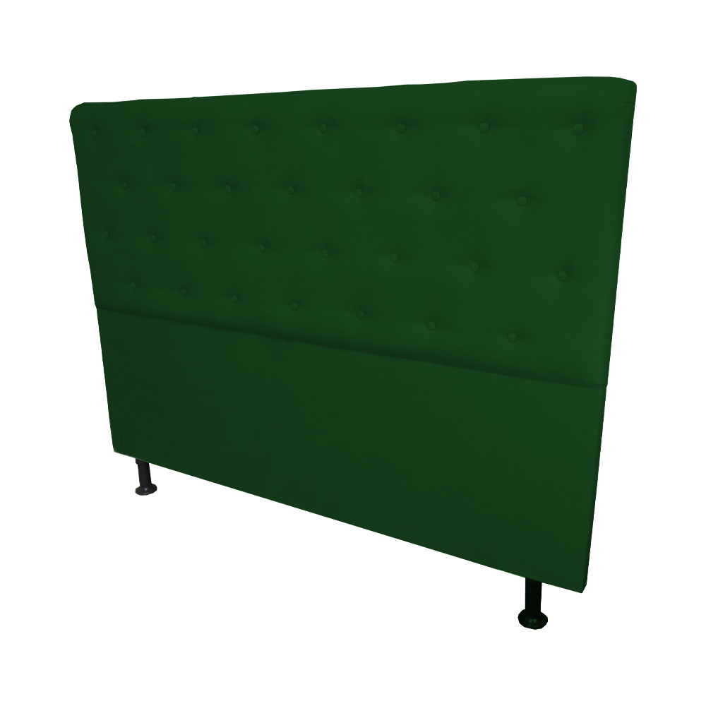 Cabeceira Casal Juliana 140cm Para Cama Box Suede Verde - DS Estofados