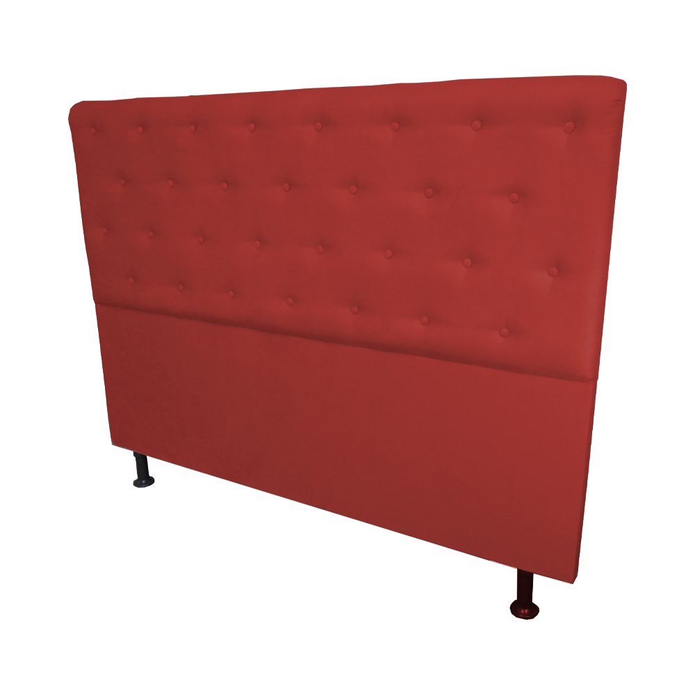 Cabeceira Casal Juliana 140cm Para Cama Box Suede Vermelho - DS Estofados
