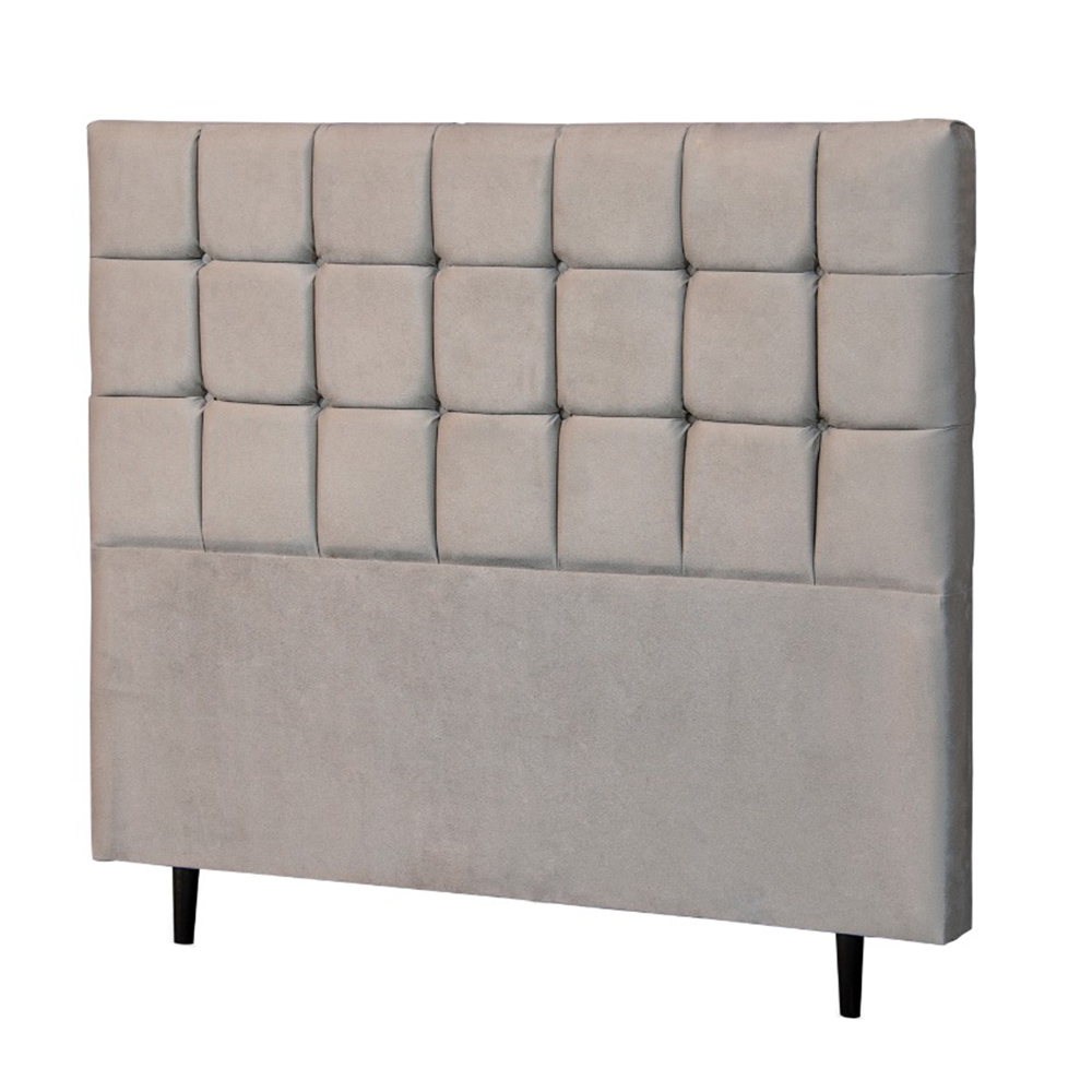 Cabeceira Casal Parma 140cm Para Cama Box Suede Bege - DS Estofados