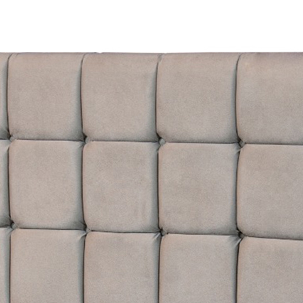 Cabeceira Casal Parma 140cm Para Cama Box Suede Bege - DS Estofados