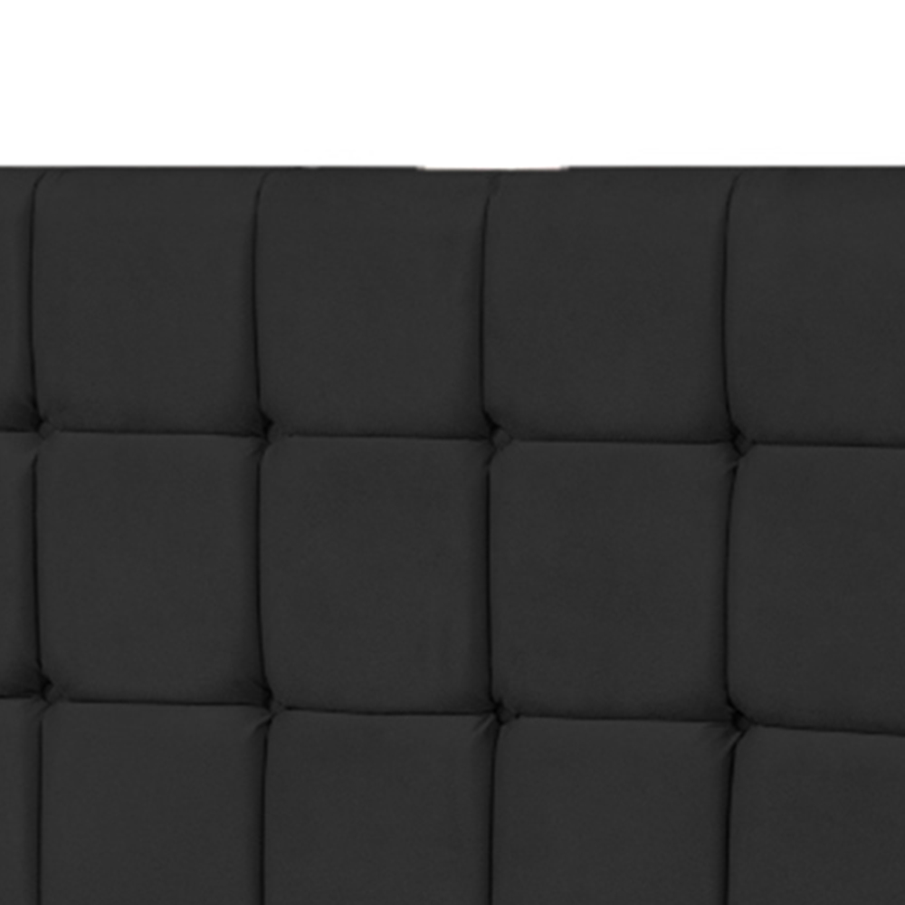 Cabeceira Casal Parma 140cm Para Cama Box Suede Preto - DS Estofados