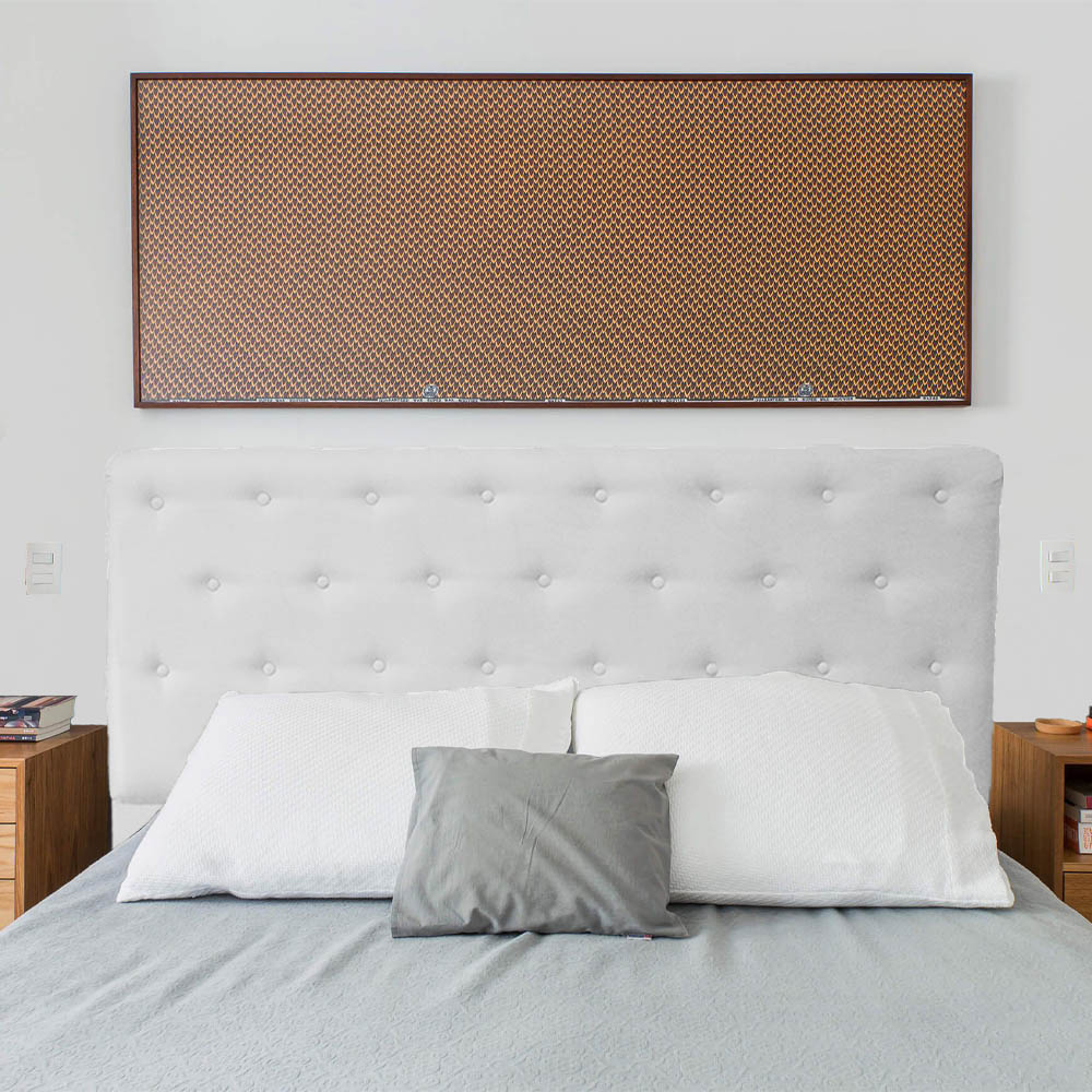 Cabeceira Casal Queen  Juliana 160cm Para Cama Box Suede Branco - DS Estofados