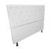 Cabeceira Casal Queen  Juliana 160cm Para Cama Box Suede Branco - DS Estofados