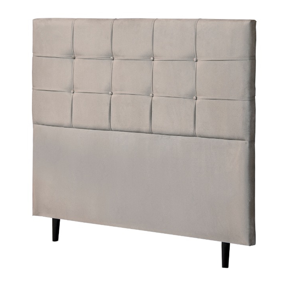 Cabeceira Casal Queen Bari 160cm Para Cama Box Suede Bege - DS Estofados