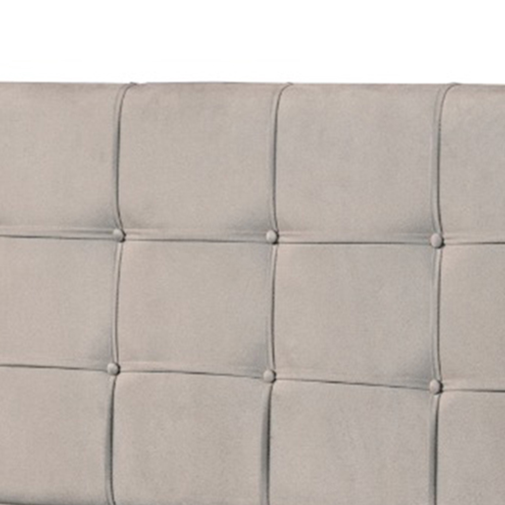Cabeceira Casal Queen Bari 160cm Para Cama Box Suede Bege - DS Estofados
