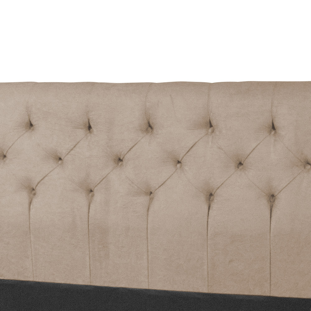 Cabeceira Casal Queen160cm Para Cama Box Ravena Suede  Bege - DS Estofados