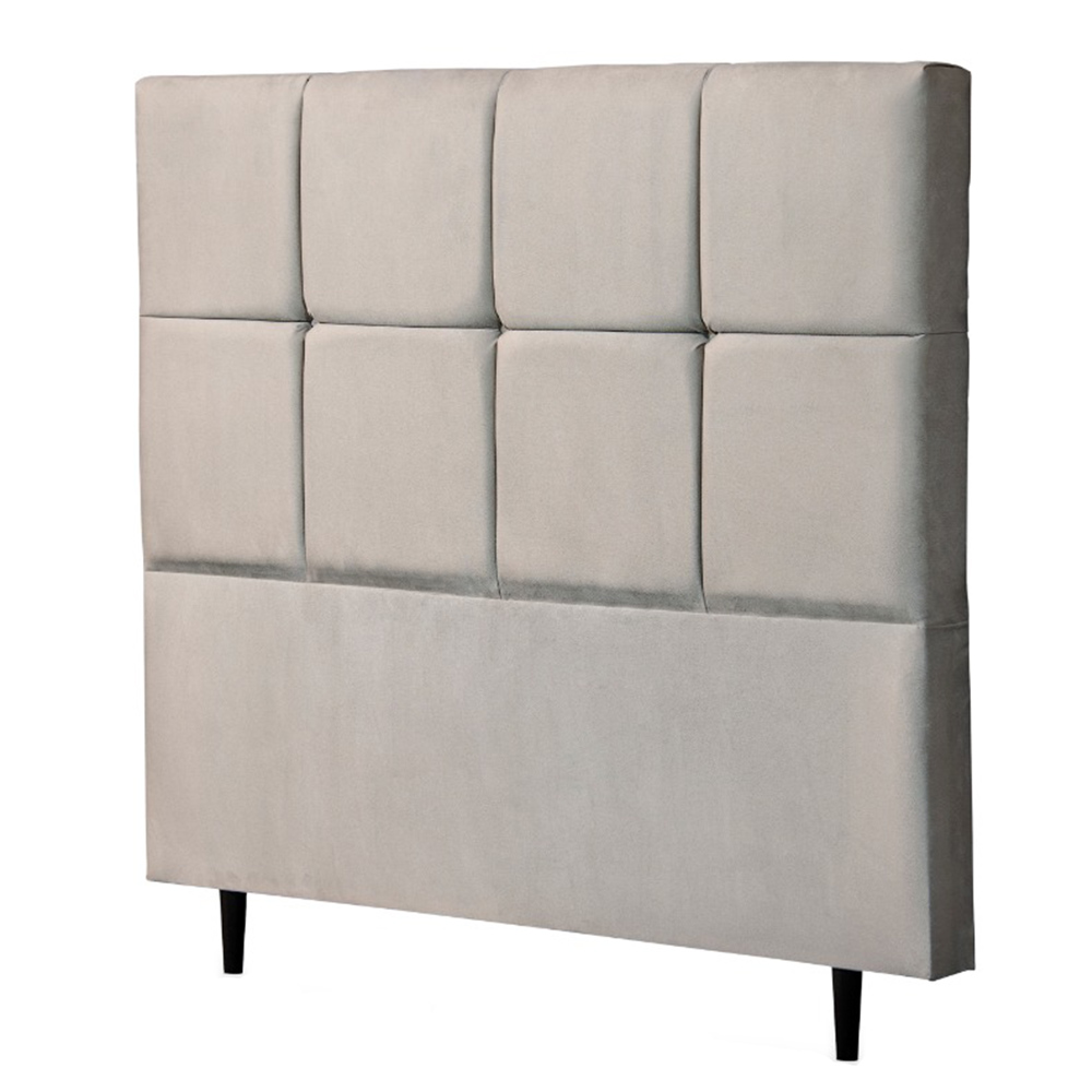 Cabeceira Casal Roma 140cm Para Cama Box Suede Bege - DS Estofados