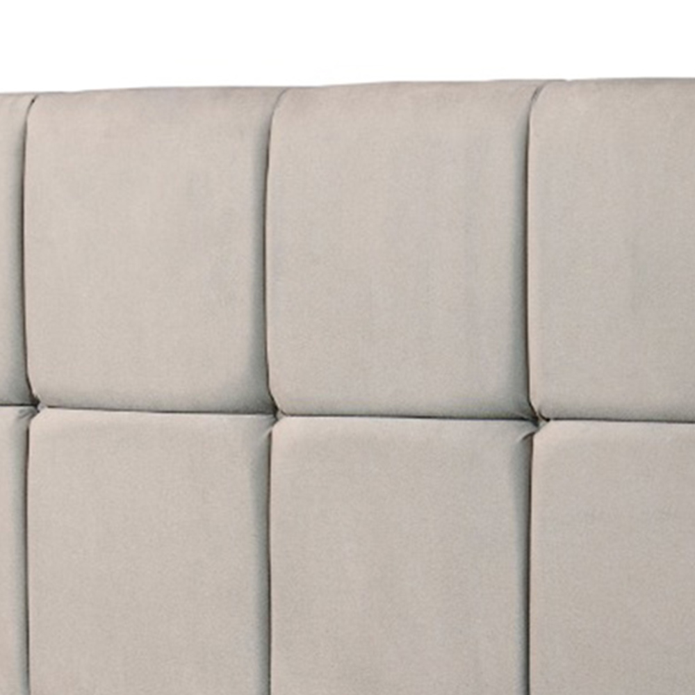 Cabeceira Casal Roma 140cm Para Cama Box Suede Bege - DS Estofados
