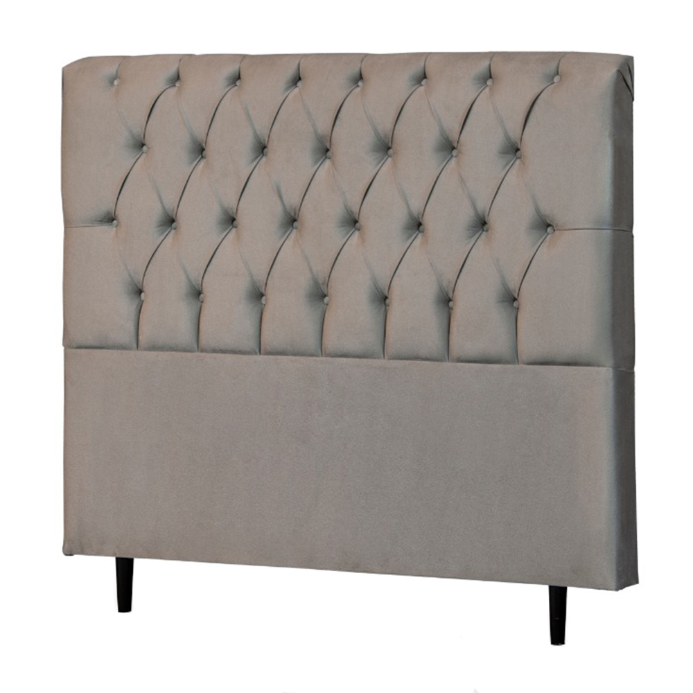 Cabeceira Casal Veneza 140cm Para Cama Box Suede Bege - DS Estofados