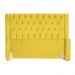 Cabeceira Estofada Para Cama Box Casal Queen Emma Suede Amarelo - DS Estofados
