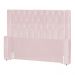 Cabeceira Estofada Para Cama Box Casal Super King Emma Suede Rosa Bebê - DS Estofados