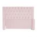 Cabeceira Estofada Para Cama Box Casal Super King Emma Suede Rosa Bebê - DS Estofados