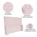 Cabeceira Estofada Para Cama Box Casal Super King Emma Suede Rosa Bebê - DS Estofados