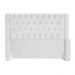 Cabeceira Estofada Para Cama Box Solteiro Emma Suede Branco - DS Estofados