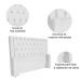 Cabeceira Estofada Para Cama Box Solteiro Emma Suede Branco - DS Estofados