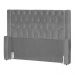 Cabeceira Estofada Para Cama Box Solteiro Emma Suede Cinza - DS Estofados