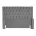 Cabeceira Estofada Para Cama Box Solteiro Emma Suede Cinza - DS Estofados