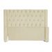 Cabeceira Estofada Para Cama Box Solteiro Emma Suede Marfim - DS Estofados