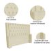 Cabeceira Estofada Para Cama Box Solteiro Emma Suede Marfim - DS Estofados