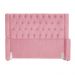 Cabeceira Estofada Para Cama Box Solteiro Emma Suede Rosa - DS Estofados