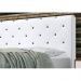 Cabeceira Giovana Cama Box Solteiro 90cm Botões Corino Branco - DS Estofados