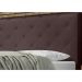 Cabeceira Giovana Cama Box Solteiro 90cm Botões Corino Marrom - DS Estofados