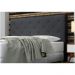 Cabeceira Giovana Cama Box Solteiro 90cm Botões Corino Preto - DS Estofados