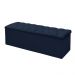 Cabeceira Mais Calçadeira Baú Casal 140cm Para Cama Box Sofia Suede Azul Marinho - DS Estofados