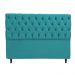 Cabeceira Mais Calçadeira Baú Casal 140cm Para Cama Box Sofia Suede Azul Turquesa - DS Estofados