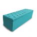 Cabeceira Mais Calçadeira Baú Casal 140cm Para Cama Box Sofia Suede Azul Turquesa - DS Estofados