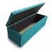 Cabeceira Mais Calçadeira Baú Casal 140cm Para Cama Box Sofia Suede Azul Turquesa - DS Estofados