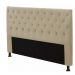 Cabeceira Mais Calçadeira Baú King 195cm Para Cama Box Sofia Napa Bege - DS Estofados