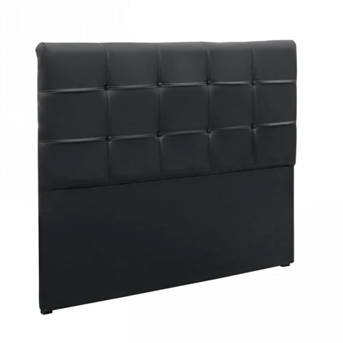 Cabeceira Painel De Casal 140cm Para Cama Box Clean Napa Preto - DS Móveis