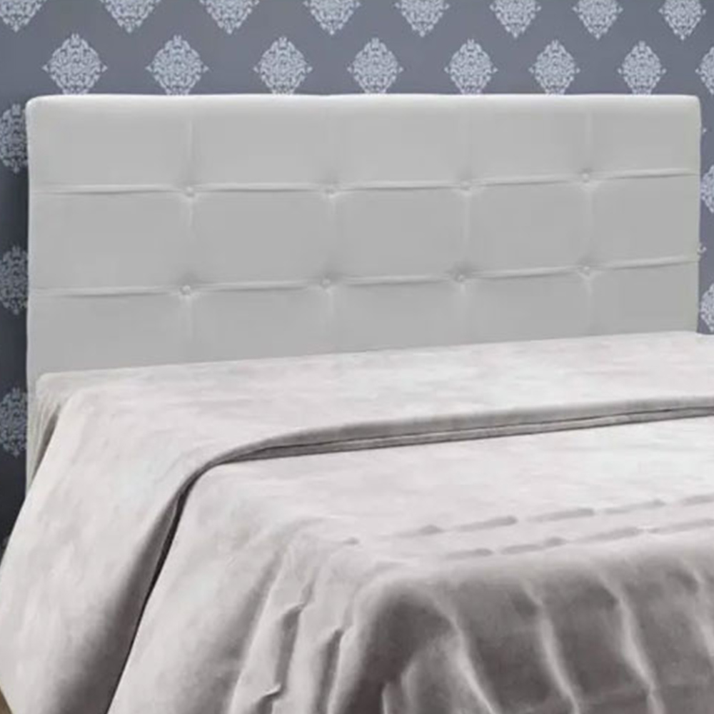 Cabeceira Painel De Casal 190cm Para Cama Box Clean Napa Branco - DS Estofados