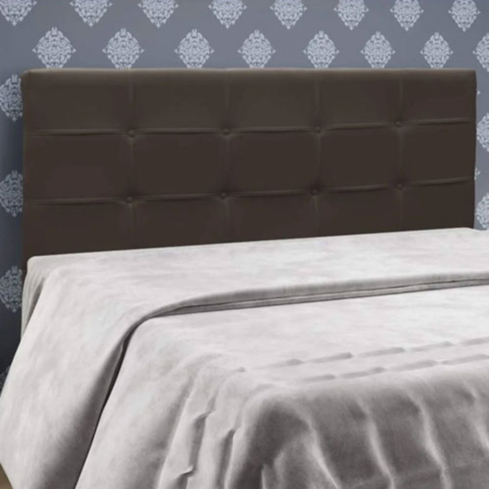 Cabeceira Painel De Casal 190cm Para Cama Box Clean Napa Marrom - DS Estofados