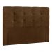 Cabeceira Painel De Casal 190cm Para Cama Box Clean Suede Marrom - DS Estofados