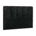 Cabeceira Painel De Casal 190cm Para Cama Box Clean Suede Preto - DS Estofados