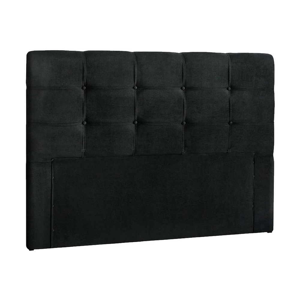 Cabeceira Painel De Casal 190cm Para Cama Box Clean Suede Preto - DS Estofados