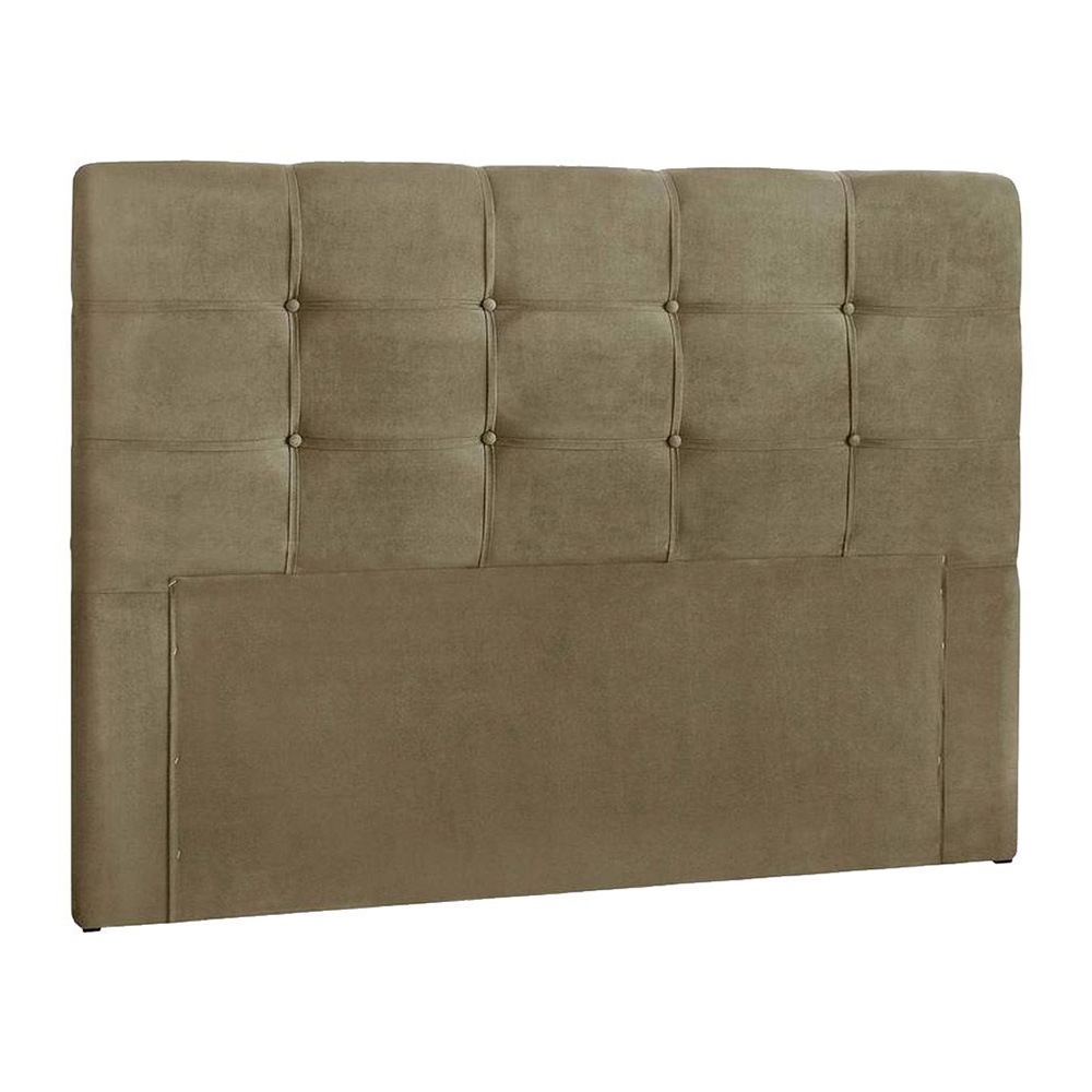 Cabeceira Painel De Casal Queen 160cm Para Cama Box Clean Suede Bege - DS Móveis