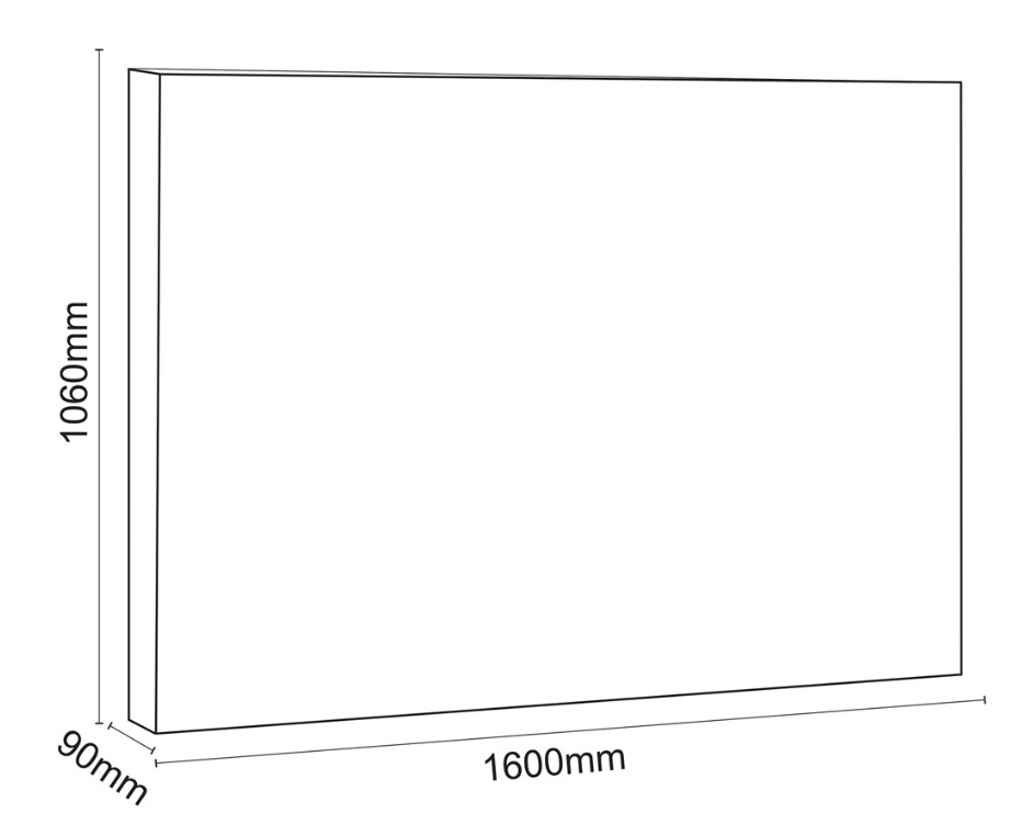Cabeceira Painel De Casal Queen 160cm Para Cama Box Clean Suede Cinza - DS Móveis
