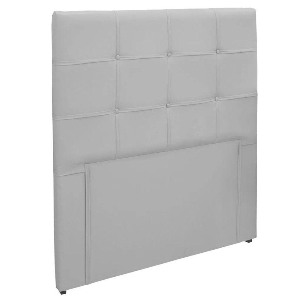 Cabeceira Painel De Solteiro 90cm Para Cama Box Clean Napa Branco - DS Móveis