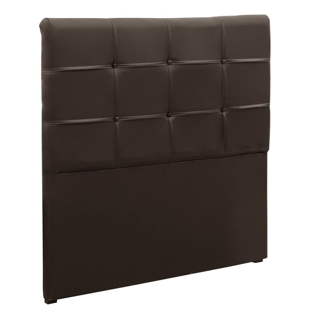 Cabeceira Painel De Solteiro 90cm Para Cama Box Clean Napa Marrom - DS Móveis