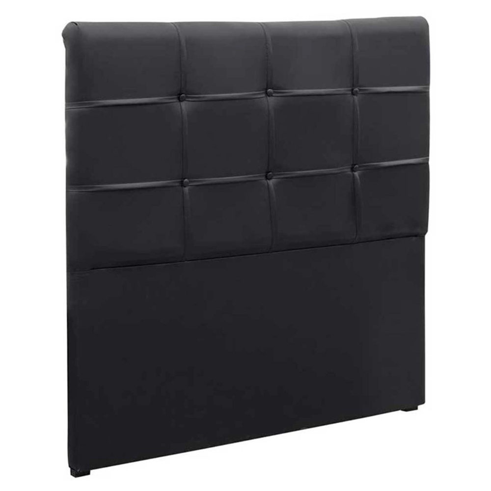 Cabeceira Painel De Solteiro 90cm Para Cama Box Clean Napa Preto - DS Móveis