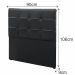Cabeceira Painel De Solteiro 90cm Para Cama Box Clean Napa Preto - DS Móveis
